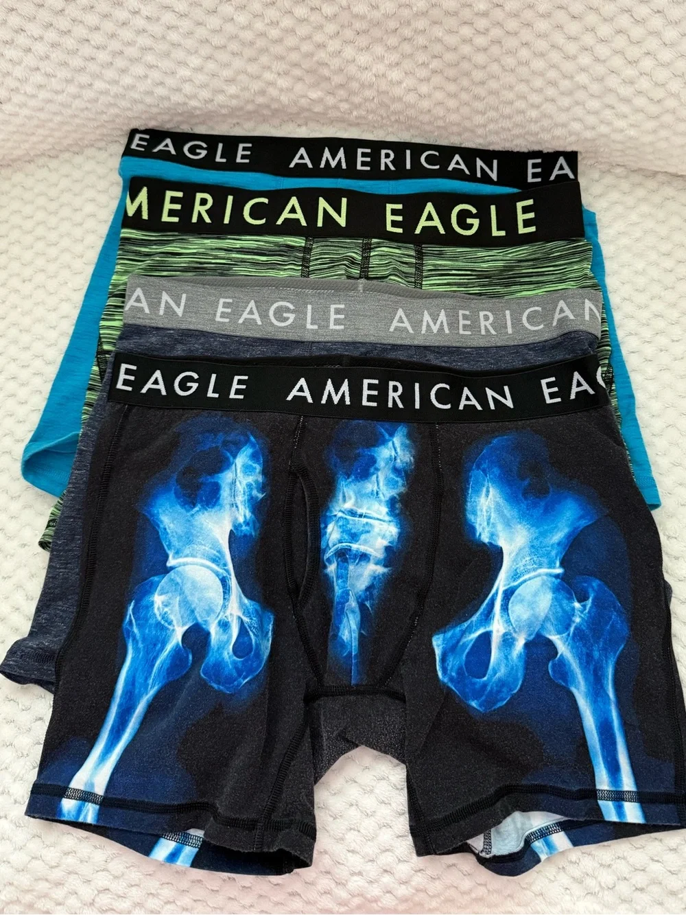 American Eagle Outfitters Men's Boxer Briefs - Black, Blue, Gray, Green, Teal